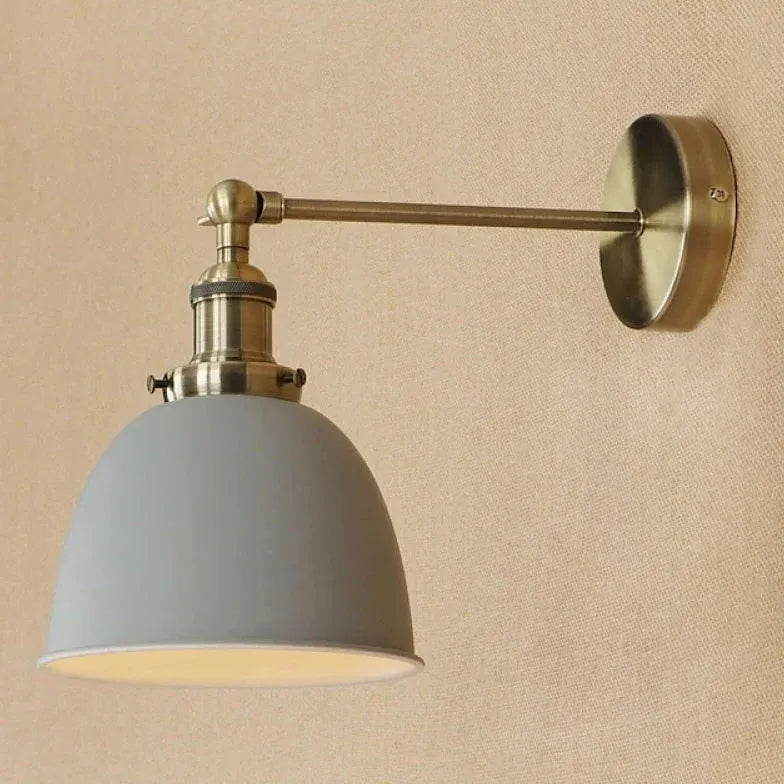 Vintage wandlamp industrieel in wit met dimfunctie