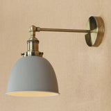 Vintage wandlamp industrieel in wit met dimfunctie