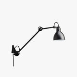 Wandlamp zwart met snoer en stekker