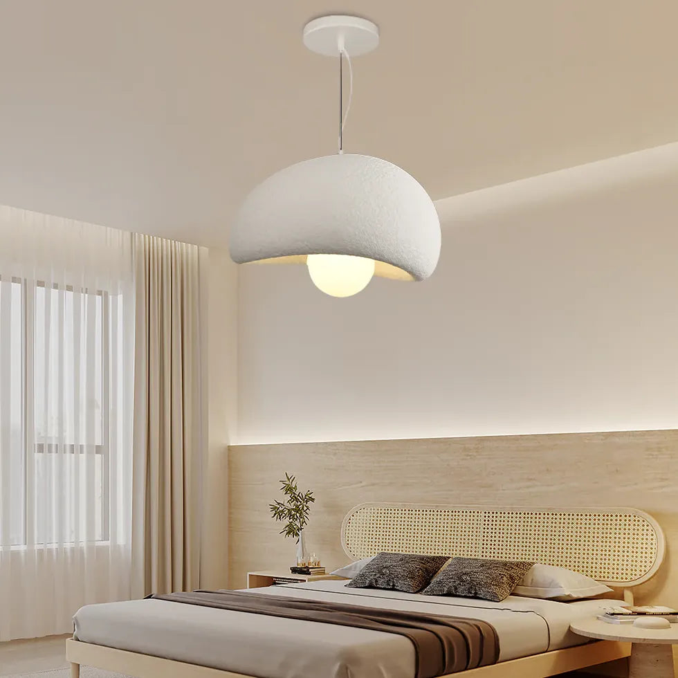 Grijs hanglamp stroomlijnen steenvorm