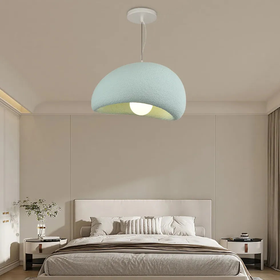 Grijs hanglamp stroomlijnen steenvorm