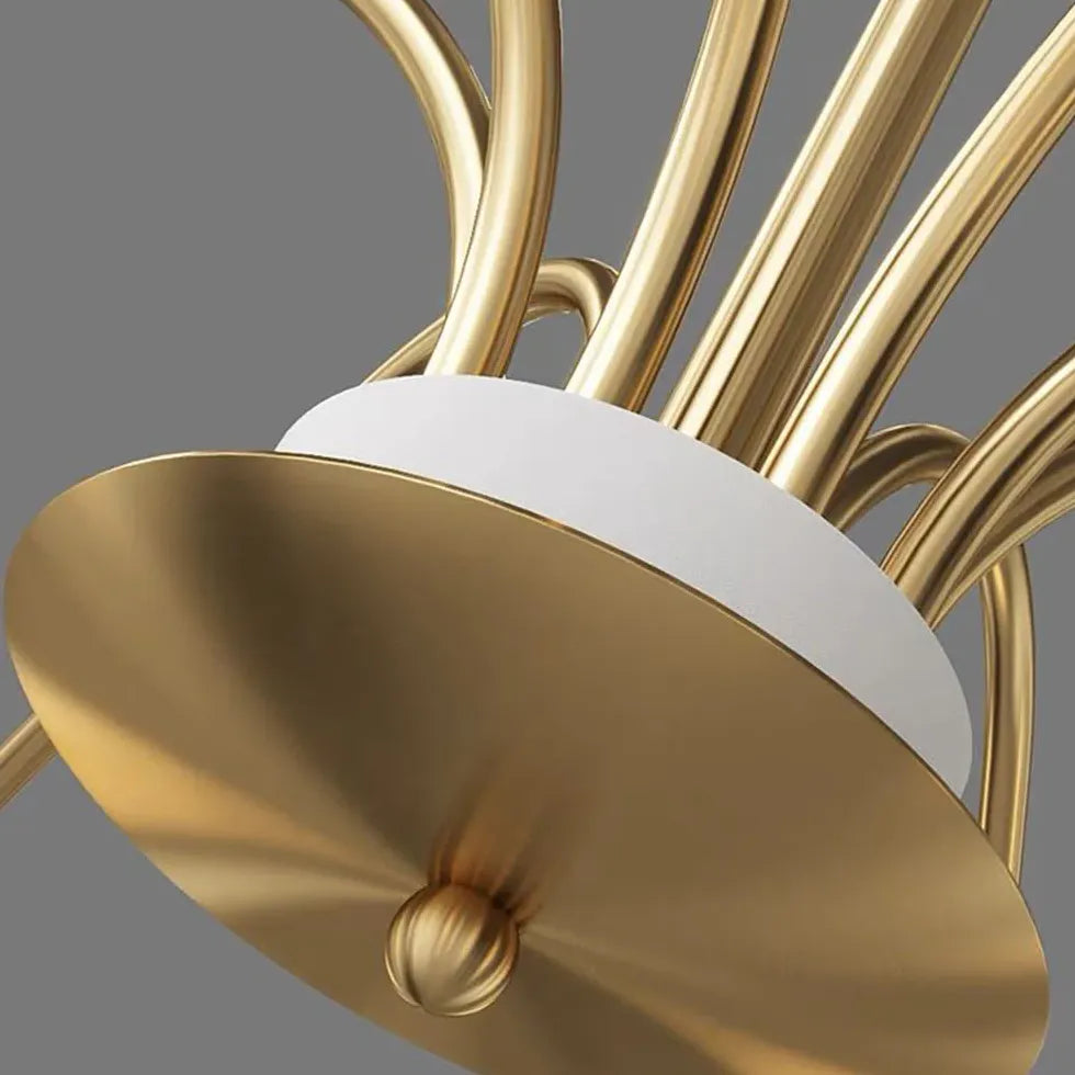 Huiskamer kroonluchter gouden elegant ontwerp