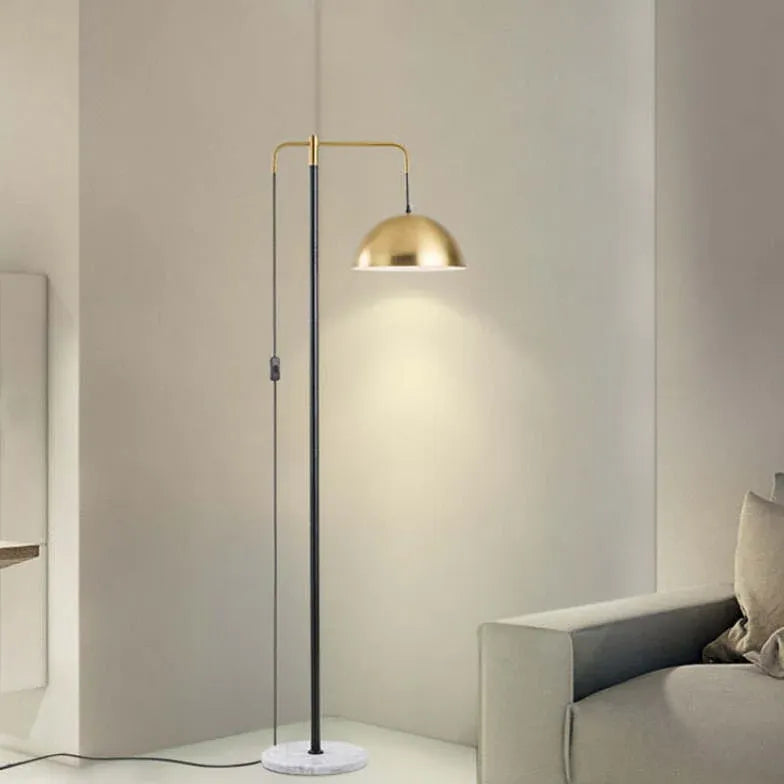 Vloerlampen woonkamer metalen koepel met stekker