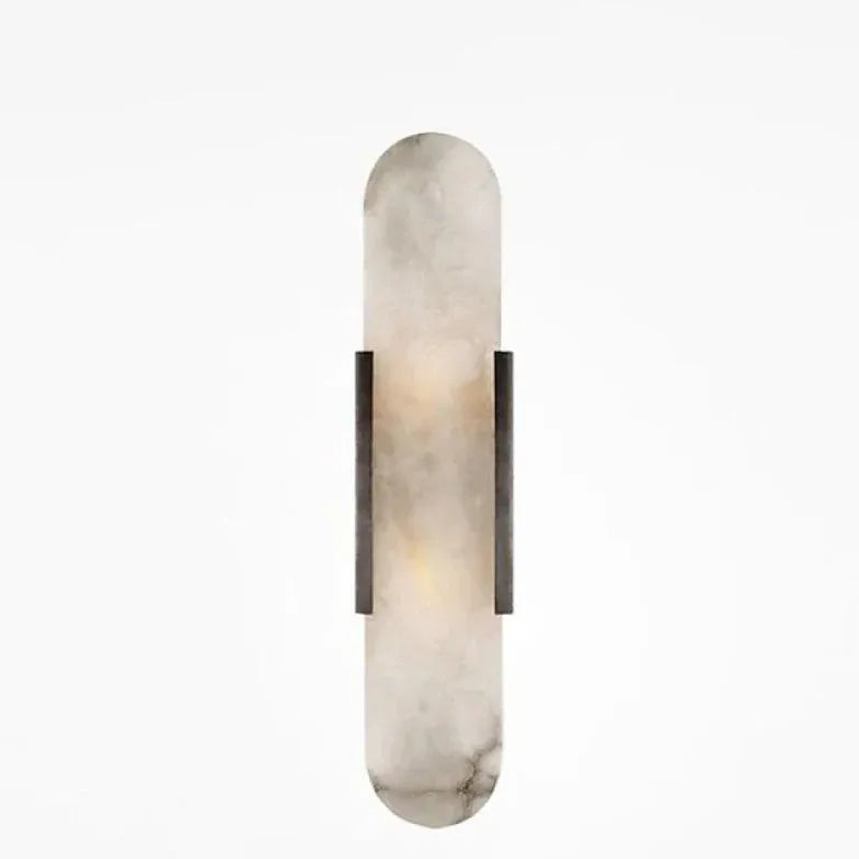 Wandlamp gouden binnenkant van witte marmer materiaal