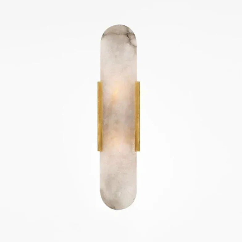 Wandlamp gouden binnenkant van witte marmer materiaal