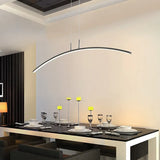 Hanglamp kookeiland zwart boogvormig led