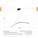 Hanglamp kookeiland zwart boogvormig led