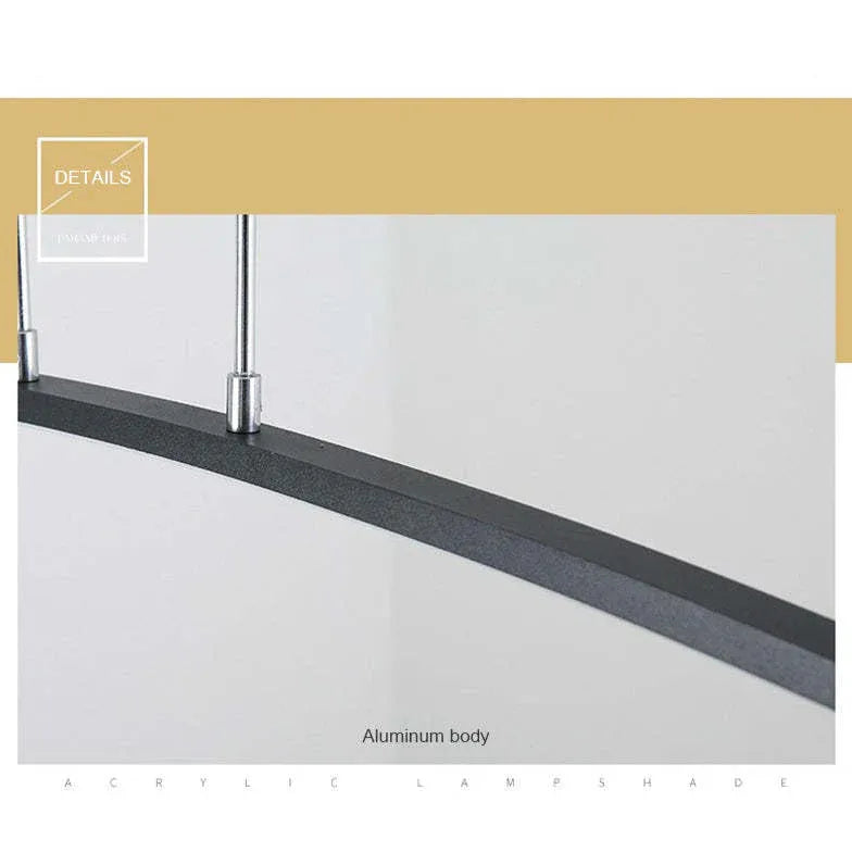 Hanglamp kookeiland zwart boogvormig led