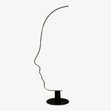 Boog design zwart zijprofiel vloerlamp