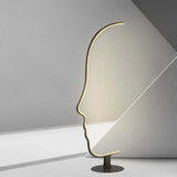 Boog design zwart zijprofiel vloerlamp