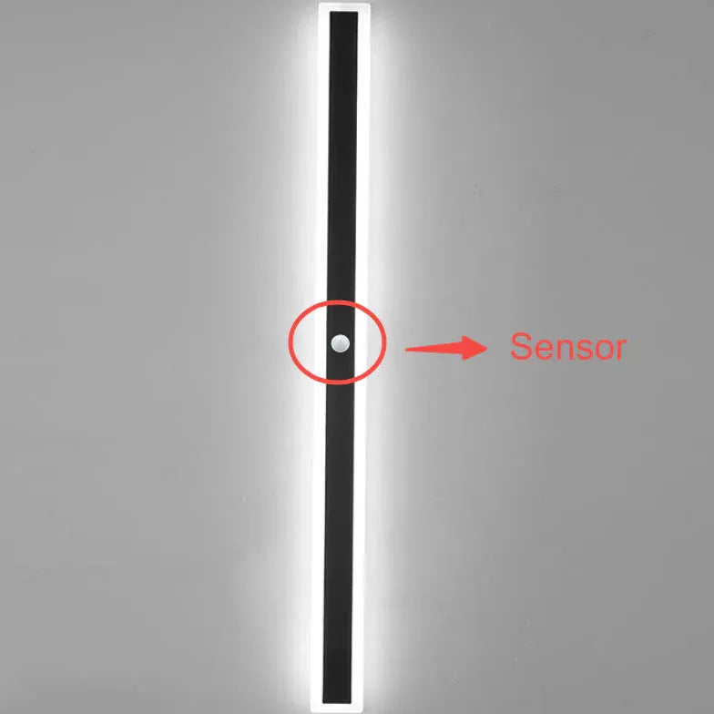 Buiten wandlamp led zwarte slanke vorm