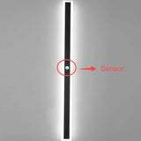 Buiten wandlamp led zwarte slanke vorm