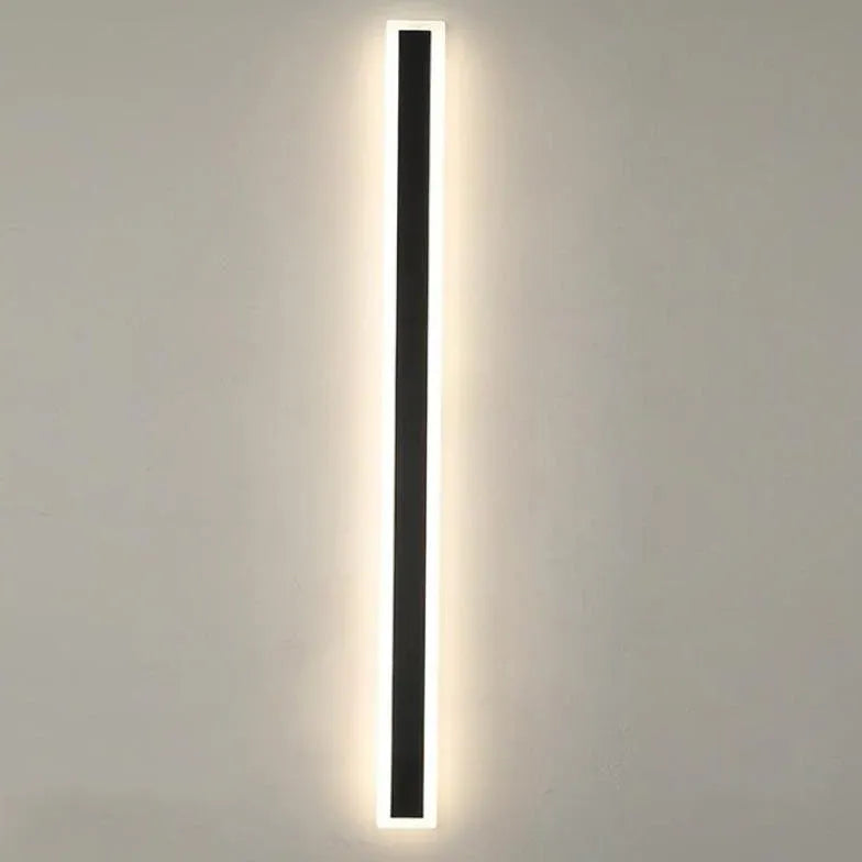 Buiten wandlamp led zwarte slanke vorm