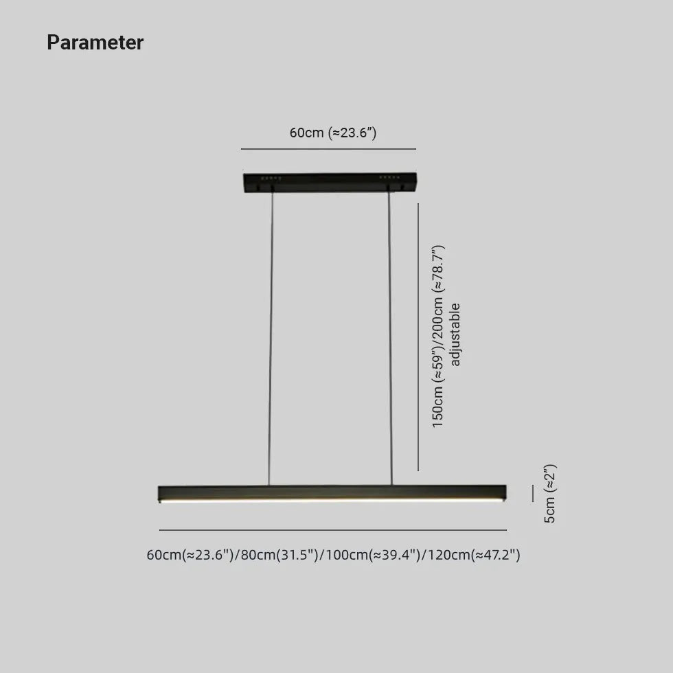 Scandinavisch hanglamp minimalistisch lineair kantoor