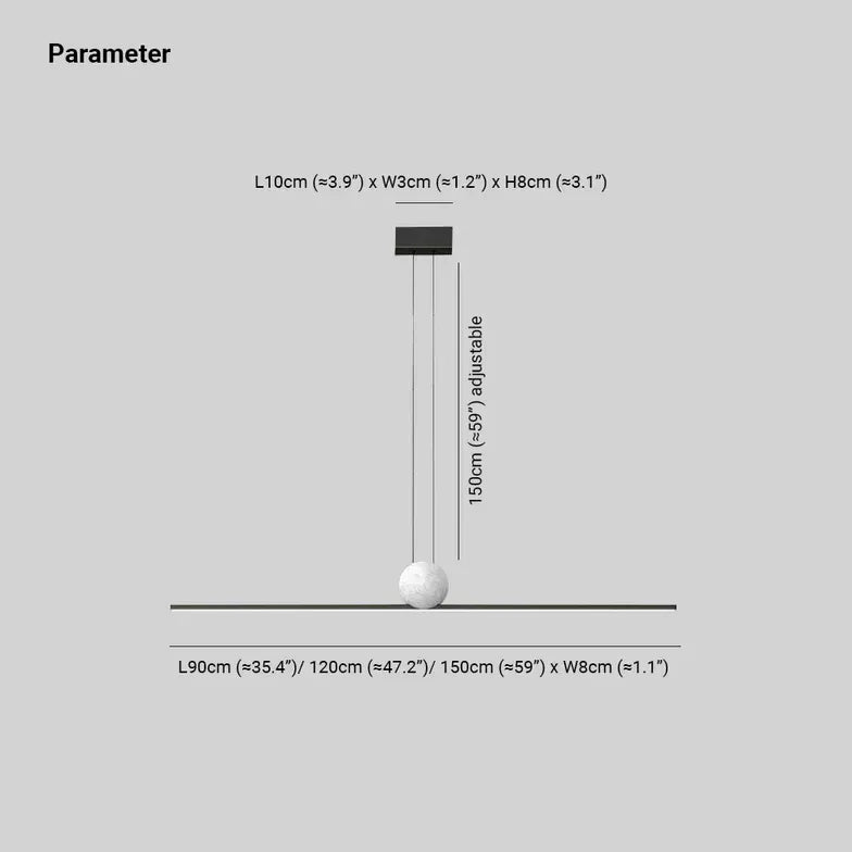 Hanglamp eettafel minimalistisch lineair led