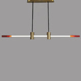Langwerpige hanglampen rood voor eetkamer
