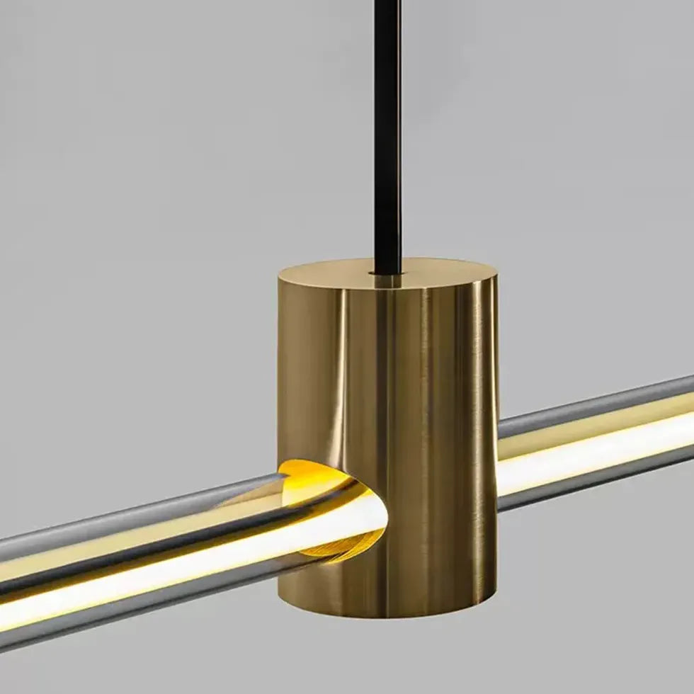 Langwerpige hanglampen rood voor eetkamer
