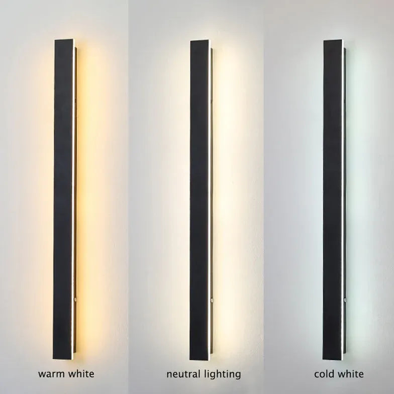 Wandlamp led buiten zwarte lineaire