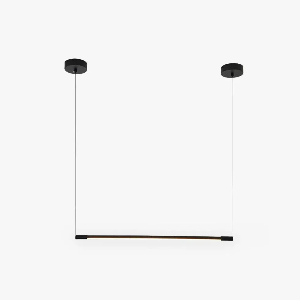 Hanglamp zwart eettafel met lineaire stijl
