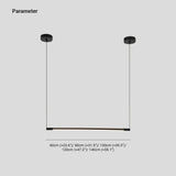 Hanglamp zwart eettafel met lineaire stijl