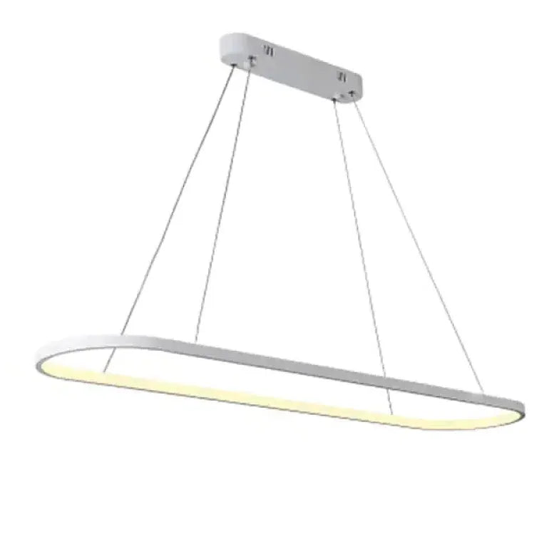 Ovale hanglamp zwart keuken met afstandsbediening dimbaar