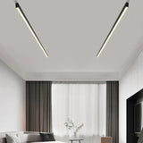 Plafond lamp led zwarte lineaire woonkamer
