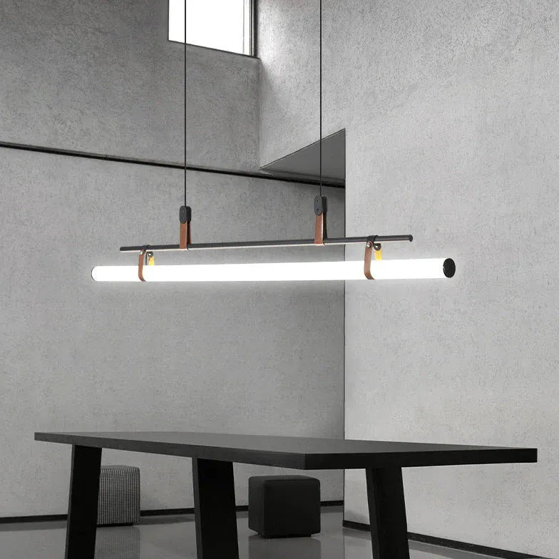 Led hanglamp eettafel buisvormig ontwerp met dimmer afstandsbediening