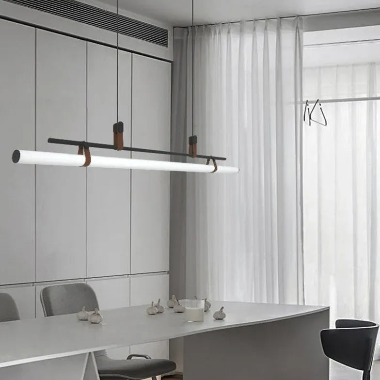 Led hanglamp eettafel buisvormig ontwerp met dimmer afstandsbediening