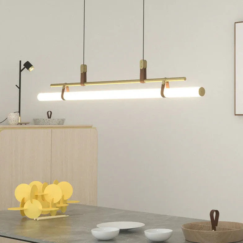 Led hanglamp eettafel buisvormig ontwerp met dimmer afstandsbediening