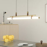 Led hanglamp eettafel buisvormig ontwerp met dimmer afstandsbediening