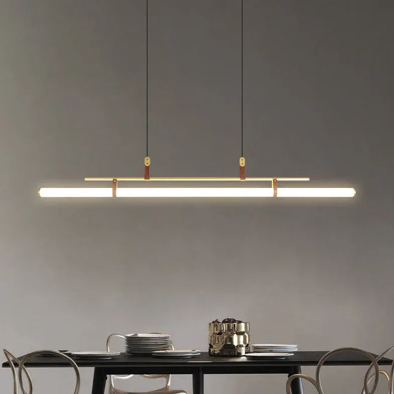 Led hanglamp eettafel buisvormig ontwerp met dimmer afstandsbediening