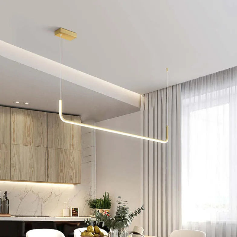 Hanglamp eettafel langwerpig zwart u vorm