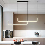 Hanglamp eettafel langwerpig zwart u vorm