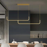 Hanglamp eettafel langwerpig zwart u vorm