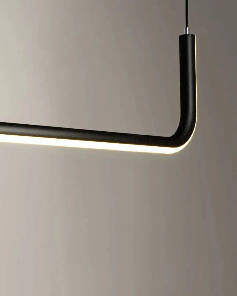 Hanglamp eettafel langwerpig zwart u vorm