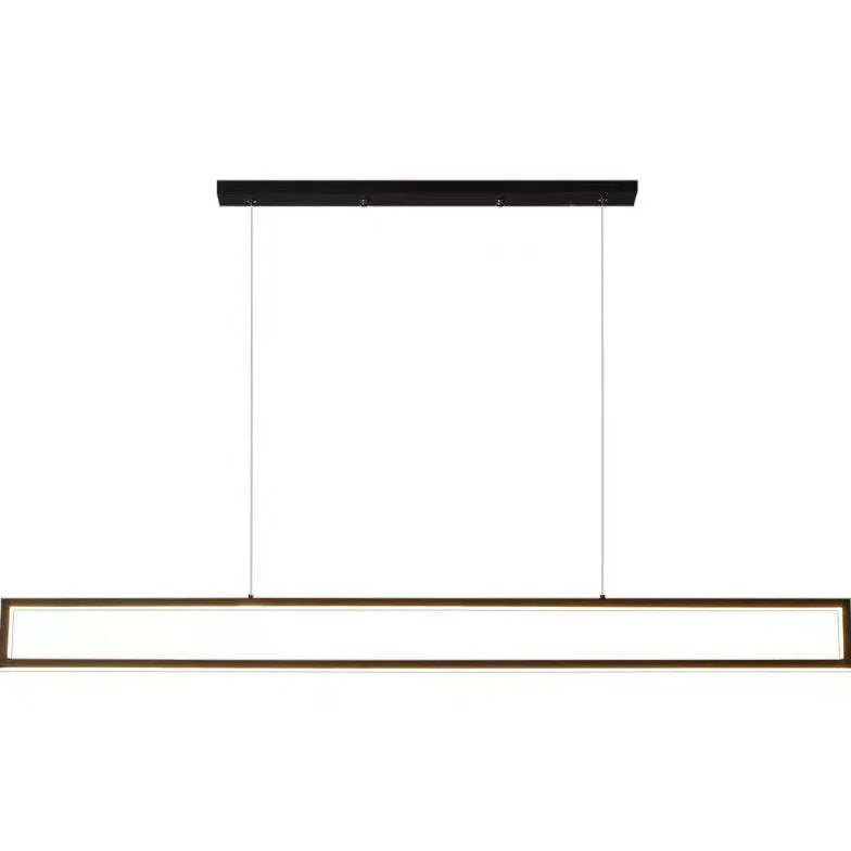 Minimalistische hanglamp zwart rechthoekig eetkamer