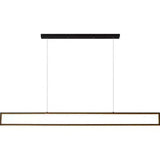 Minimalistische hanglamp zwart rechthoekig eetkamer