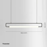 Hanglamp rechthoek zwart led langwerpig
