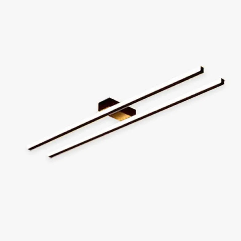 Badkamer plafond lamp zwart dubbel lineair