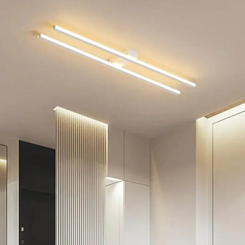 Badkamer plafond lamp zwart dubbel lineair