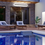 Wandlamp zwart lineair met sensor