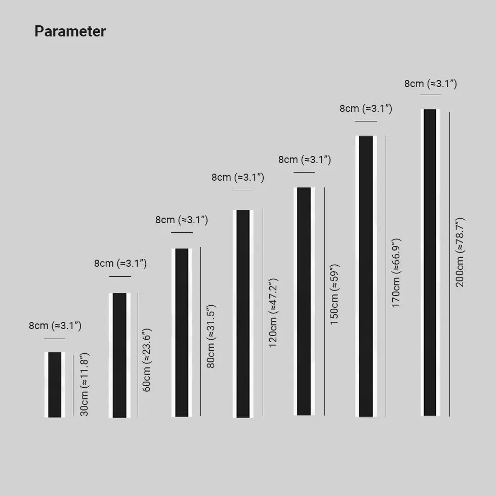 Wandlamp zwart lineair met sensor