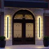 Wandlamp zwart lineair met sensor