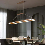Hanglamp rechthoekig koffiebruin dimbaar