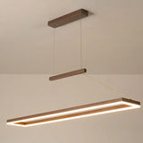 Hanglamp rechthoekig koffiebruin dimbaar