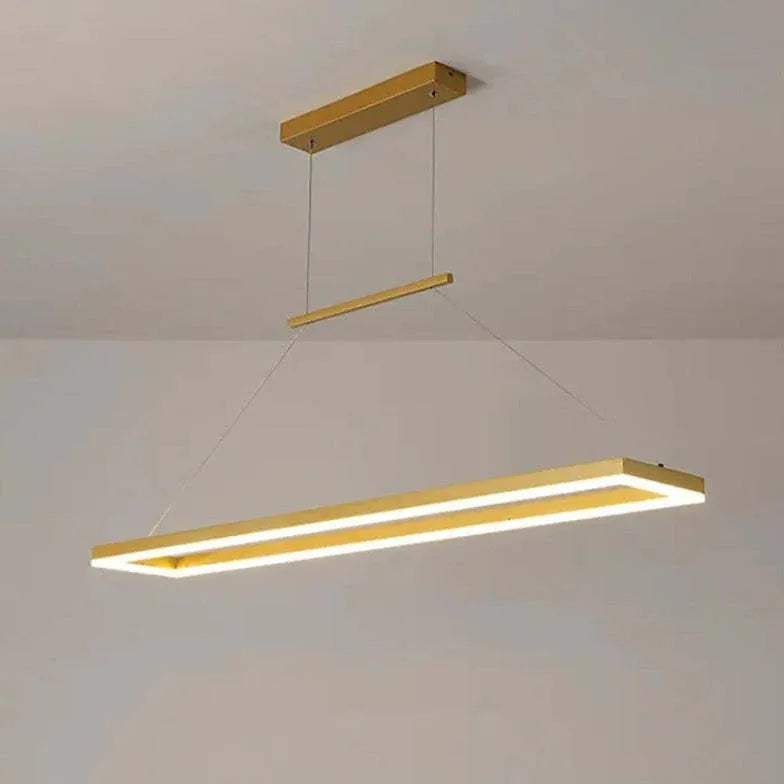 Hanglamp rechthoekig koffiebruin dimbaar