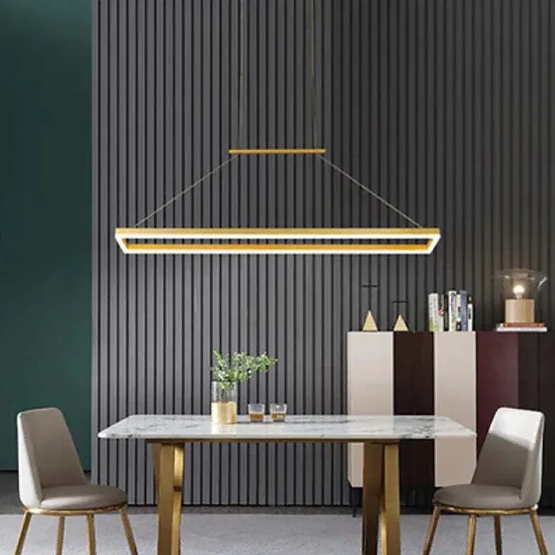 Hanglamp rechthoekig koffiebruin dimbaar