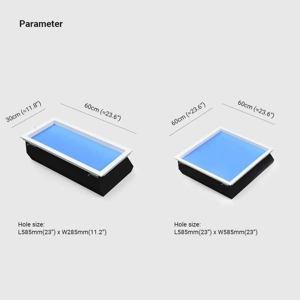 Moderne plafondlamp led met dakraam ontwerp