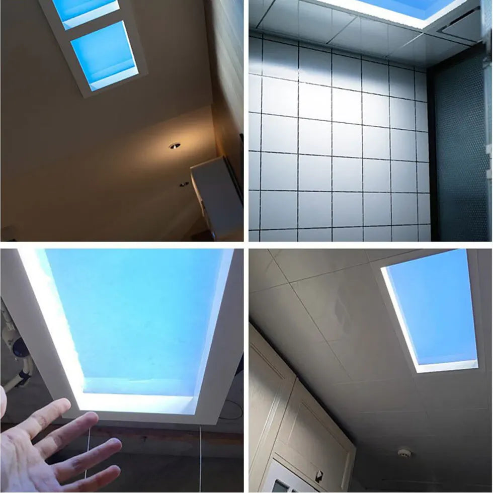 Moderne plafondlamp led met dakraam ontwerp