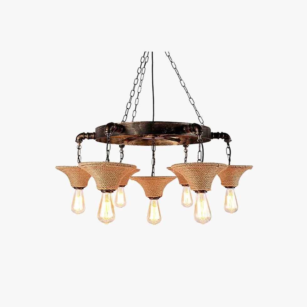 Industriële hanglamp zwart met vintage kettingdesign